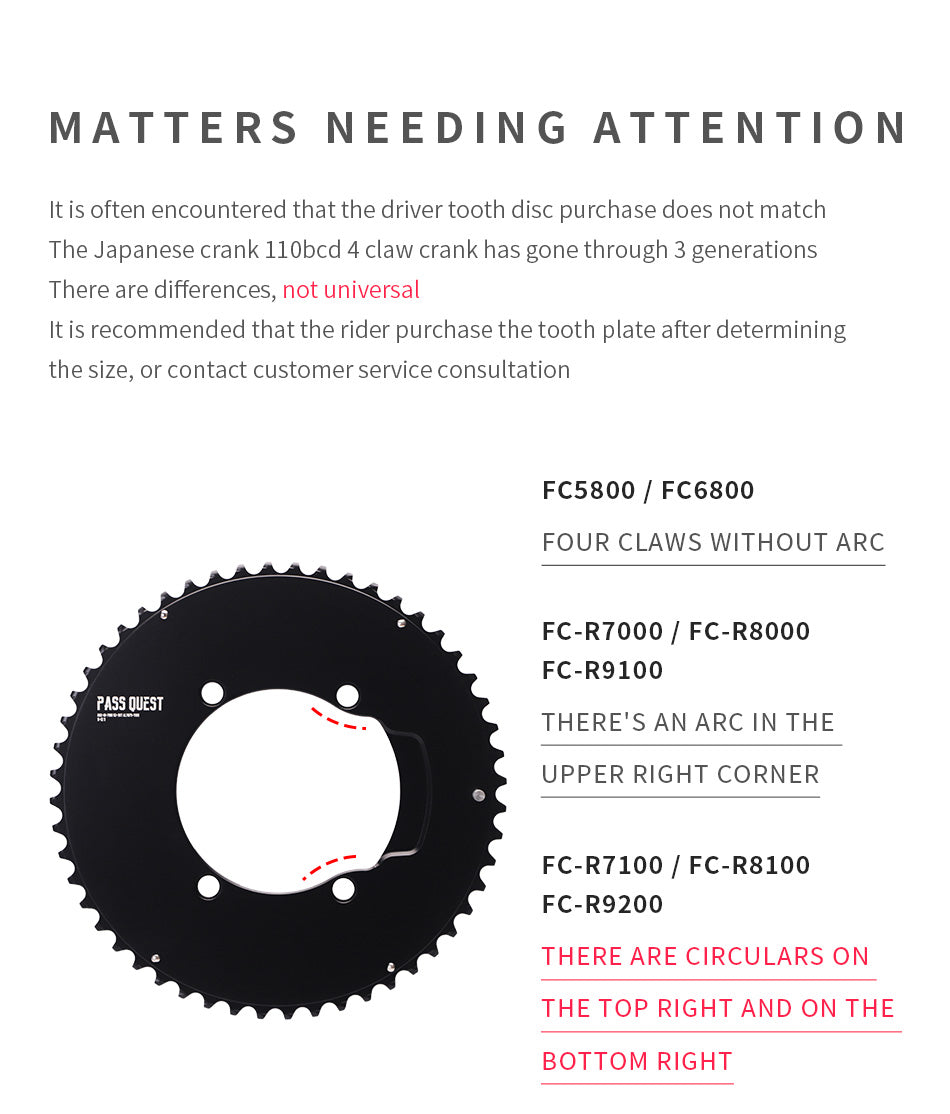 110BCD 2X R9200 R8100 R7100 Sprocket Crankshaft set Road bike Gravel bike 11-12S New