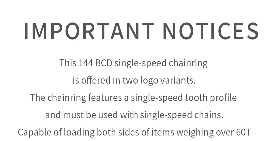 PASS QUEST 144 BCD 1/8" Fixie Single Speed BMX Track Chainring 42-70T