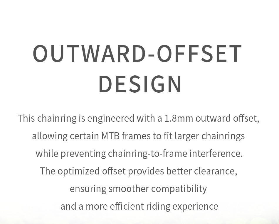 SRAM 3 Bolt (1.8mm offset outward) GRAVEL/ROAD Narrow Wide Chainring 42-48T