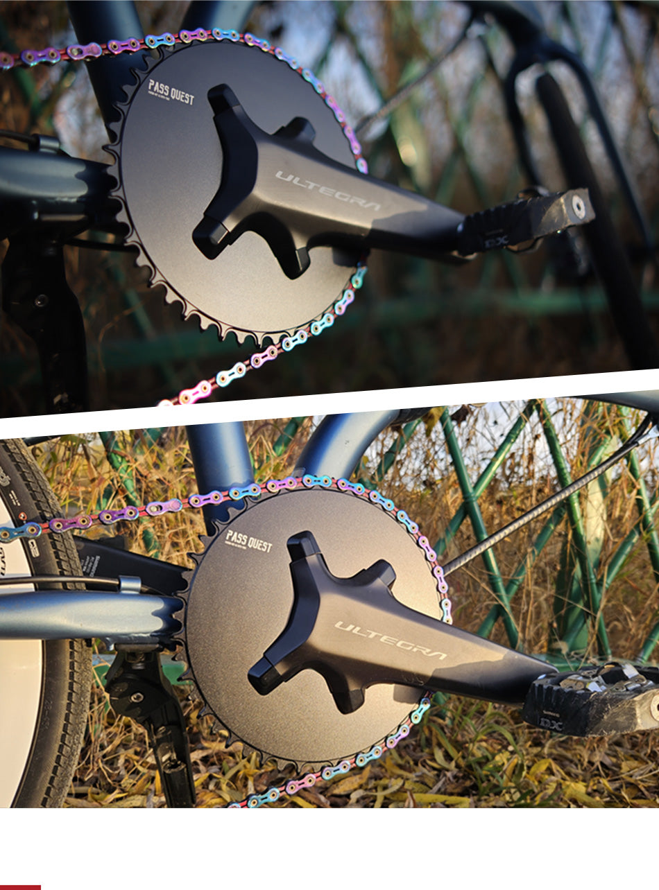 SHIMANO 110BCD R9200 R8100  (4-bolt AERO) Completely closed Round Narrow Wide Chainring