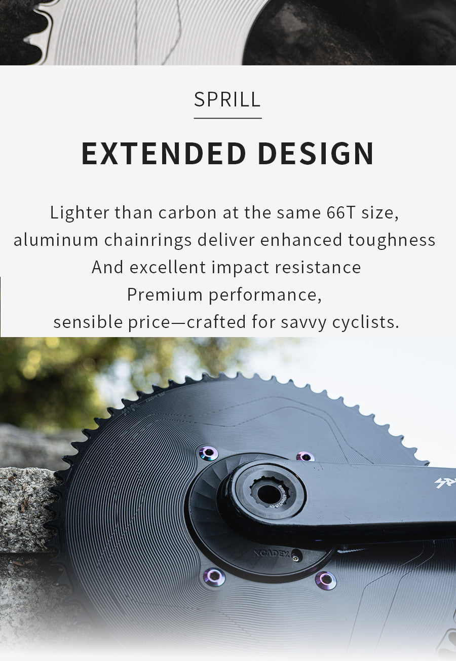 PASS QUEST X110BCD High strength AERO STAR Narrow Wide Chainring 56-66T