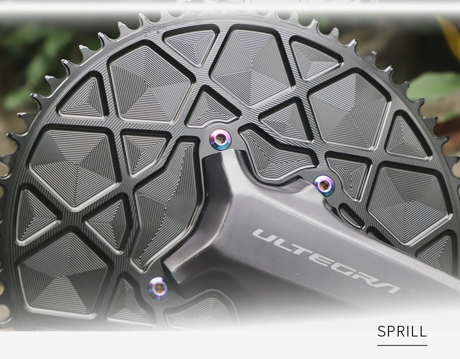 PASS QUEST fully enclosed positive and negative gears for TT riders. Thickest part 5mm. Suitable forR8100/ R9200, 54T-66T.