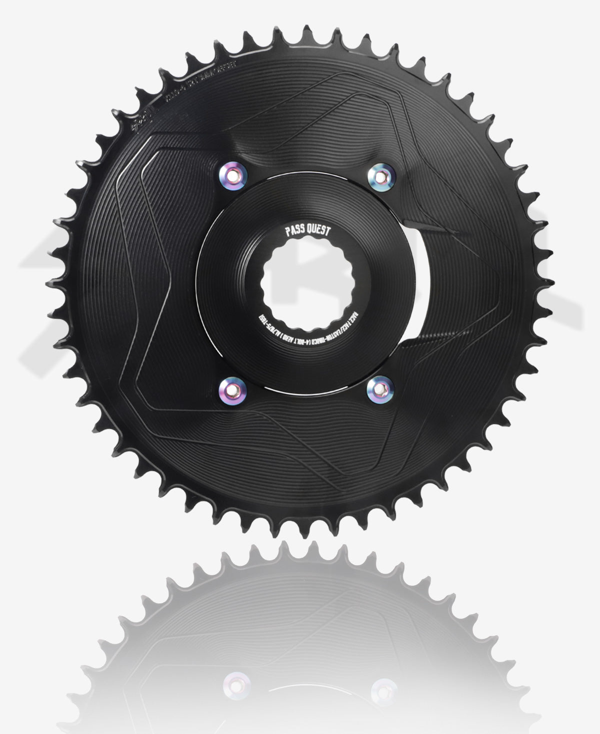 PASS QUEST SPRILL X110BCD 3mm offset (4-bolt AERO) Round Narrow Wide Chainring