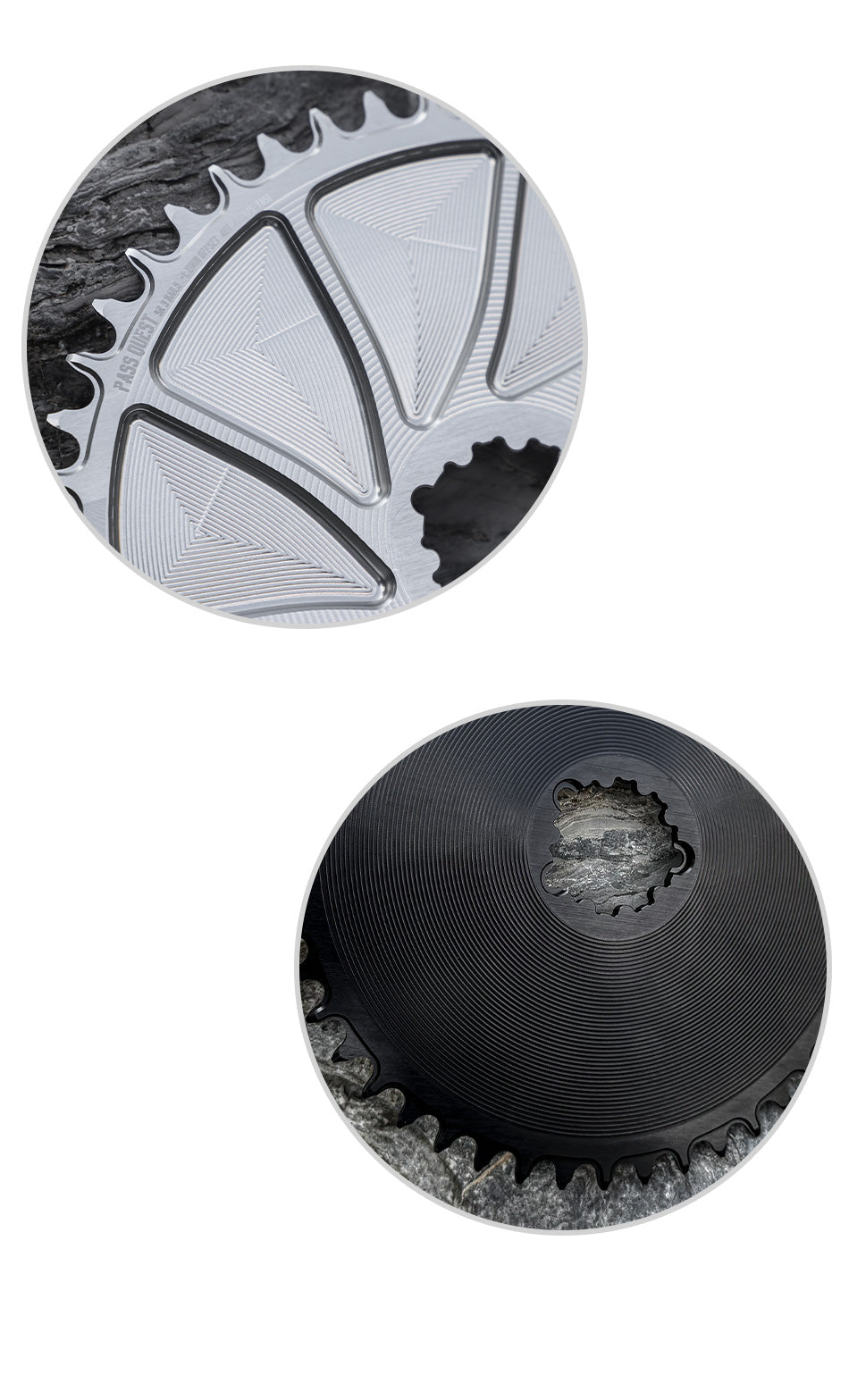 SRAM 3 Bolt (1.8mm offset outward) GRAVEL/ROAD Narrow Wide Chainring 42-48T