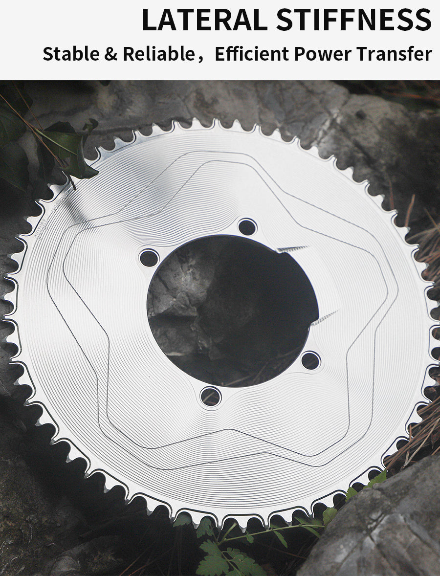 PASS QUEST X110BCD High strength AERO STAR Narrow Wide Chainring 56-66T