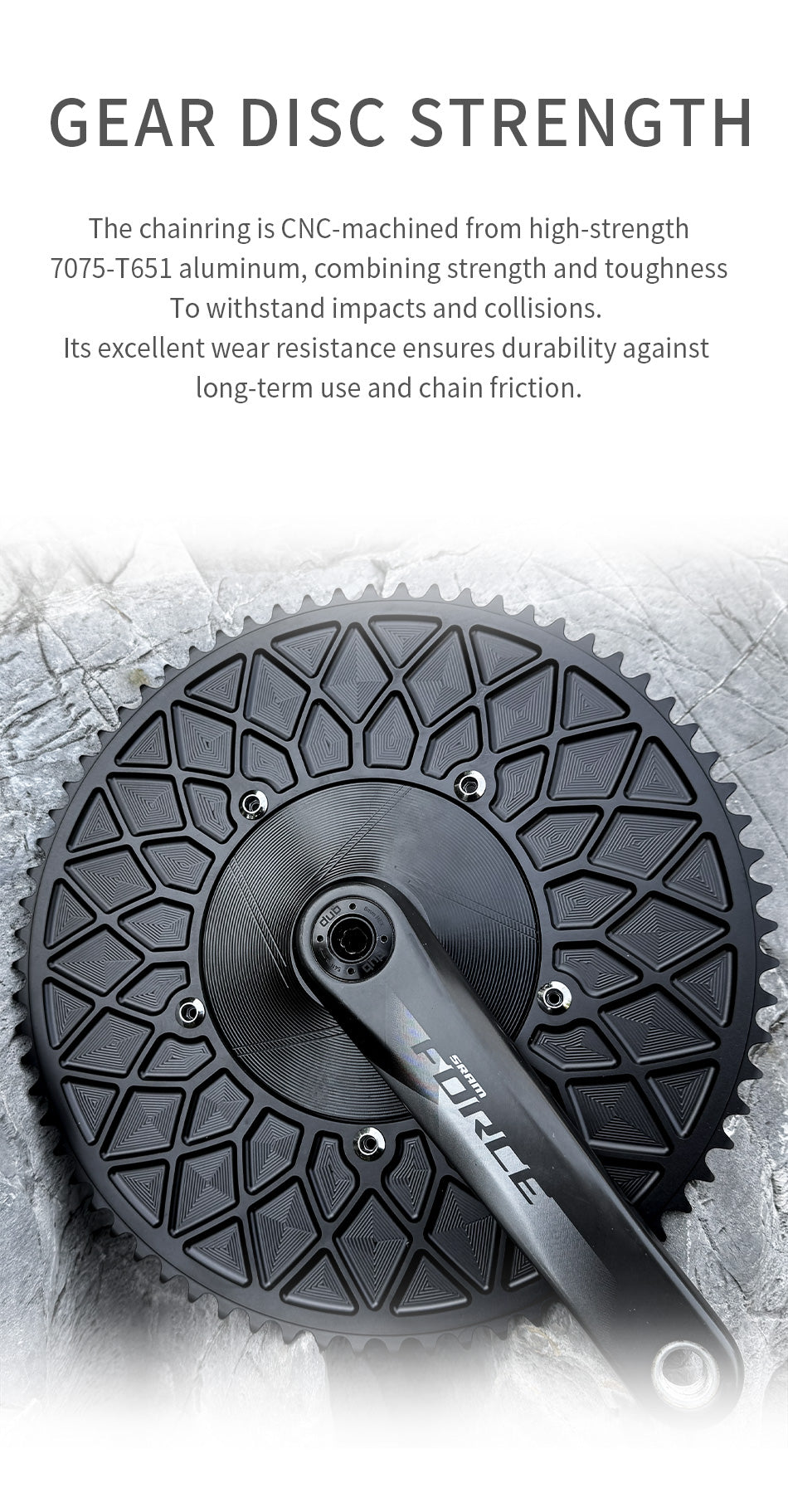 PASS QUEST 144 BCD 1/8" Fixie Single Speed BMX Track Chainring 42-70T