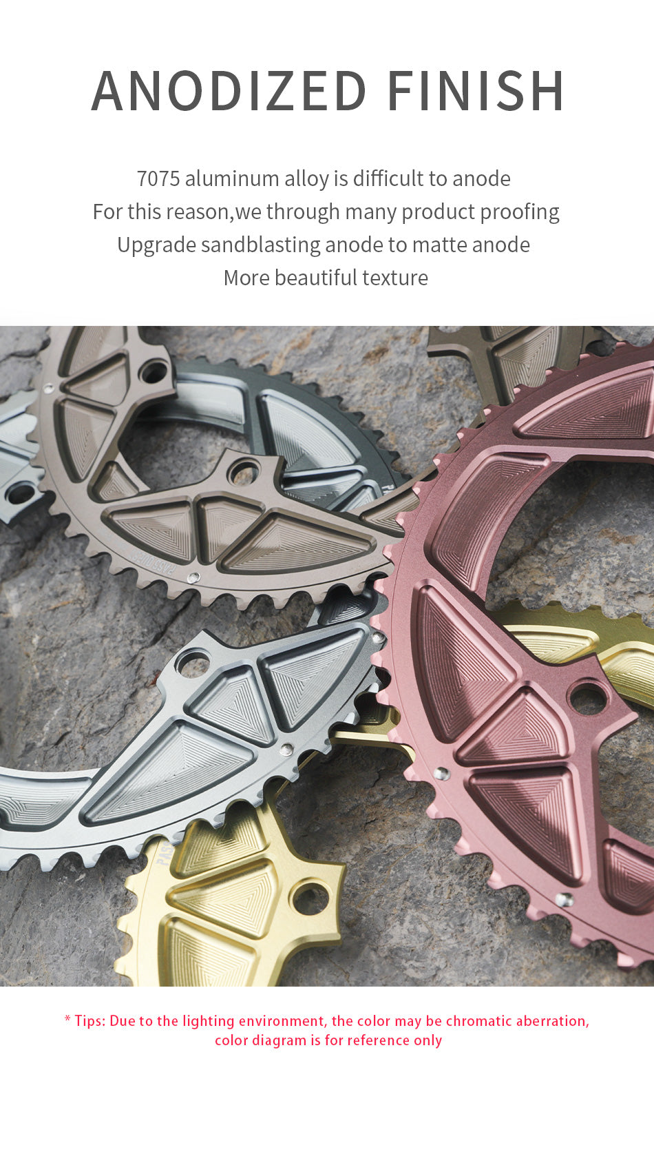 PASS QUEST 2X 110BCD Universal Textured Crankshaft Sprocket Set 11-12S