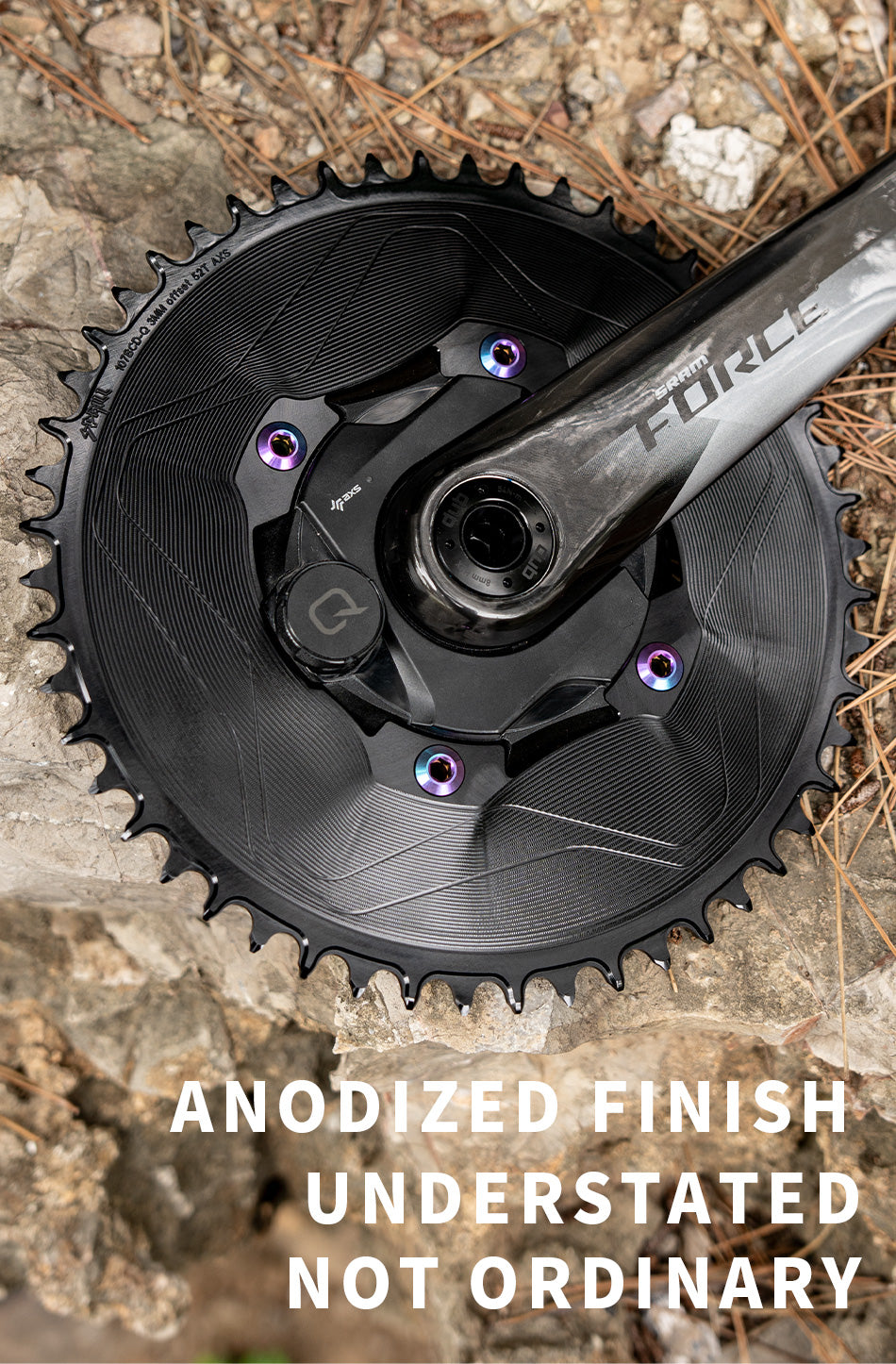 PASS QUEST SPRILL F107BCD 3mm offset AXS (4-bolt AERO) Round Narrow Wide Chainring