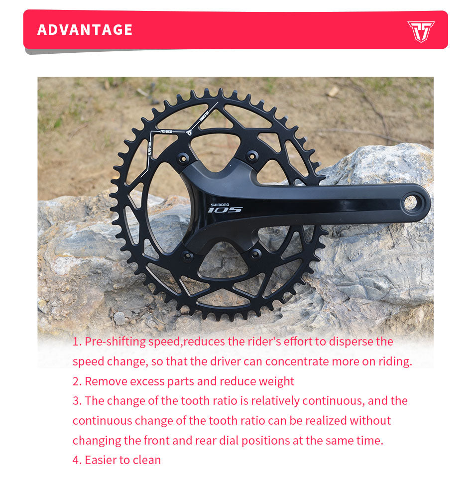 SHIMANO X110 BCD (4-bolt) Oval narrow wide chainring