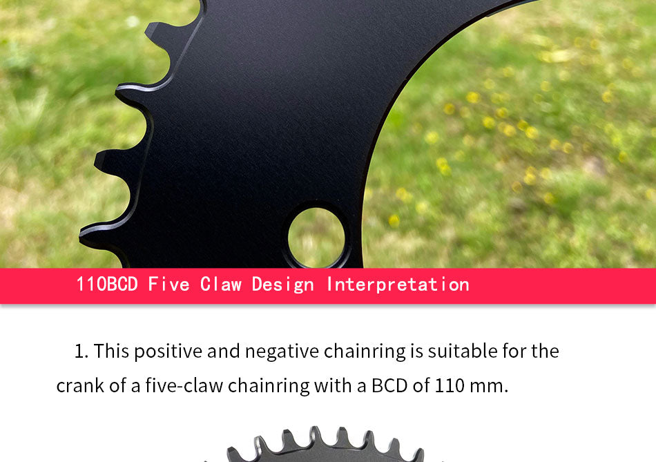 110BCD (5-bolt AERO)Round Road Bike Foldable Bicycle Narrow Wide Chainring