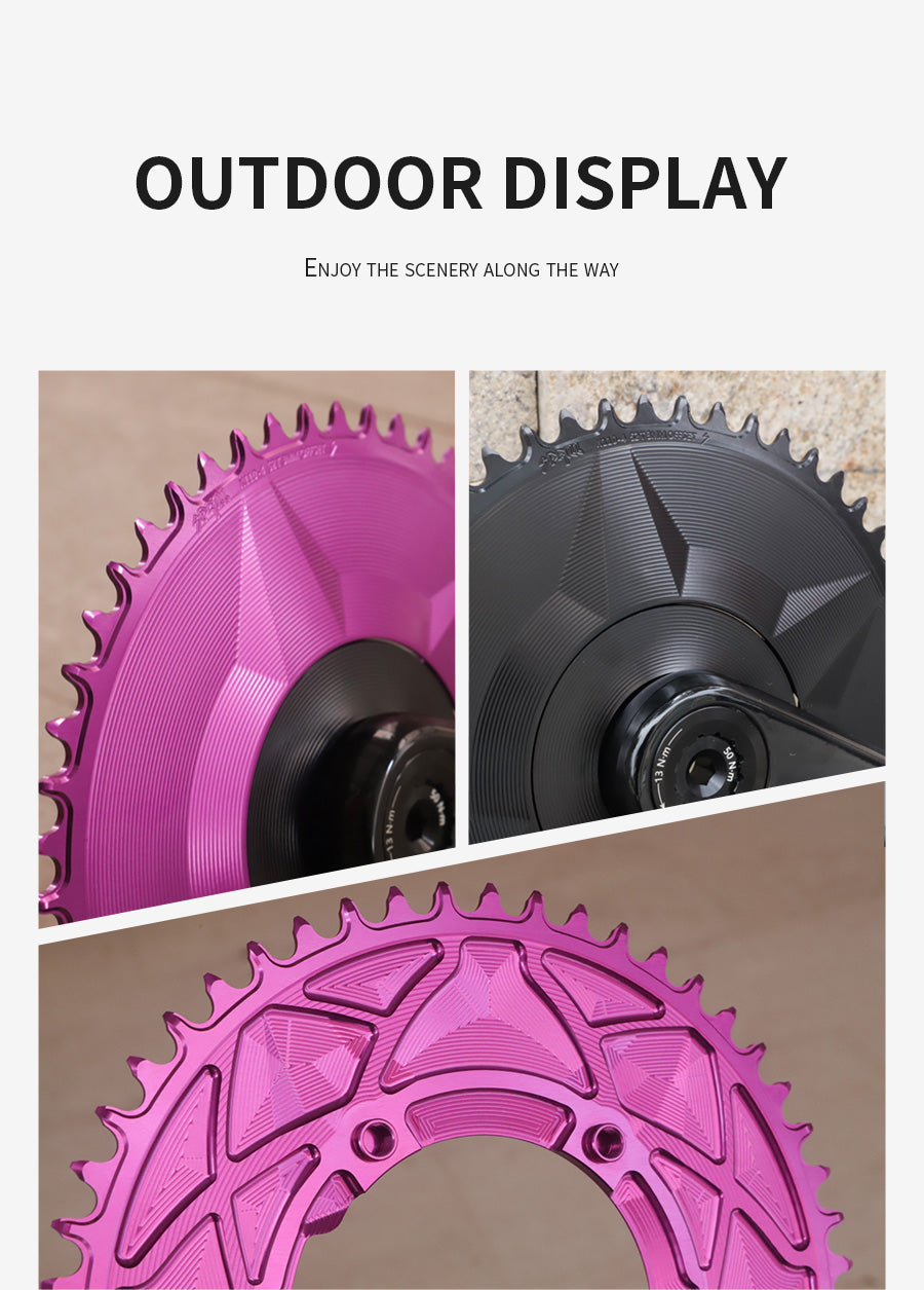 PASS QUEST SPRILL X110BCD-3S 3mm offset (4-bolt AERO) Round Narrow Wide Chainring