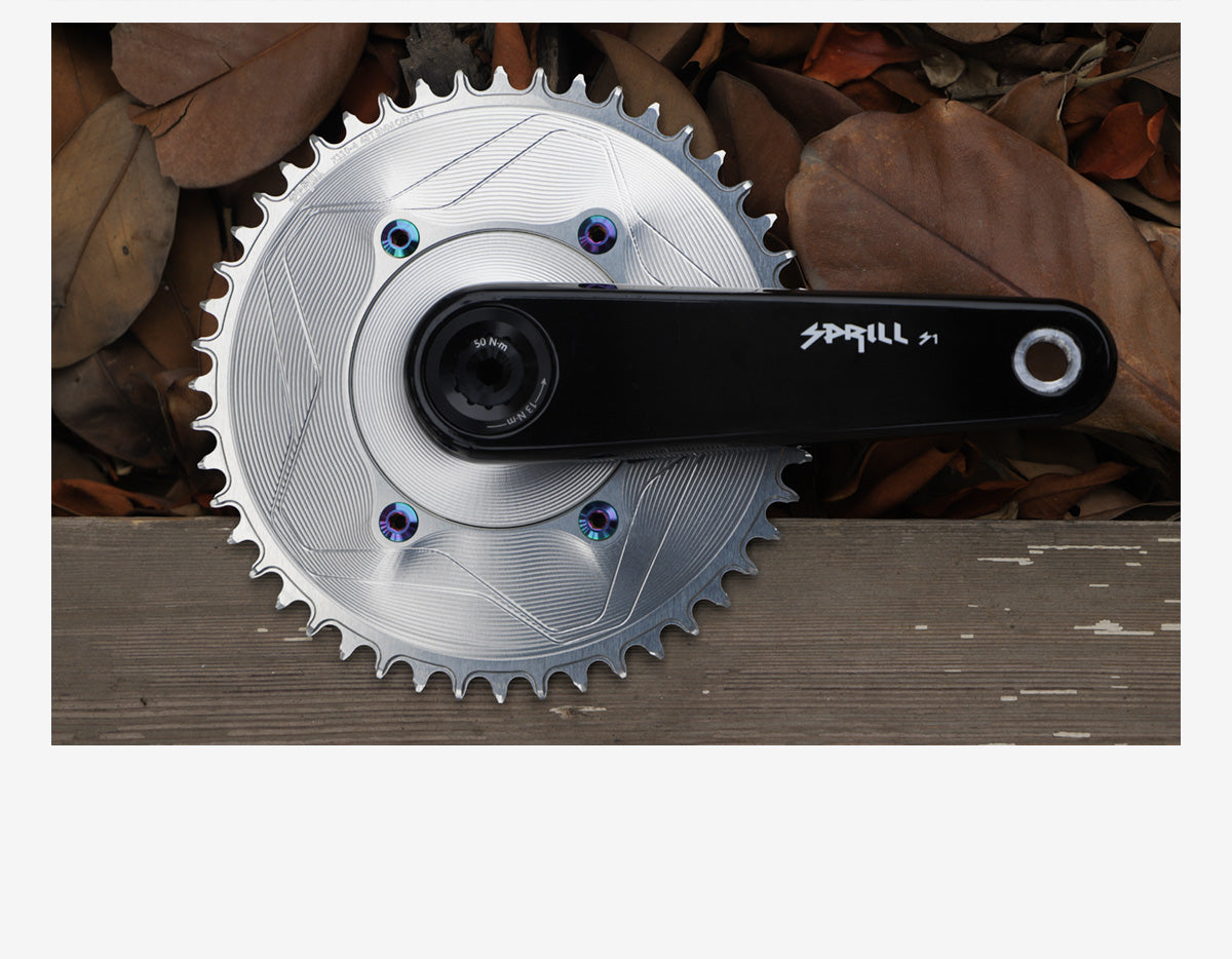 PASS QUEST SPRILL X110BCD 3mm offset AXS (4-bolt AERO) Round Narrow Wide Chainring