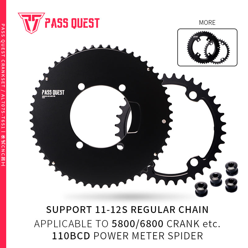 SHIMANO X110BCD 2X Sprocket AERO Road bike Gravel bike 11-12s