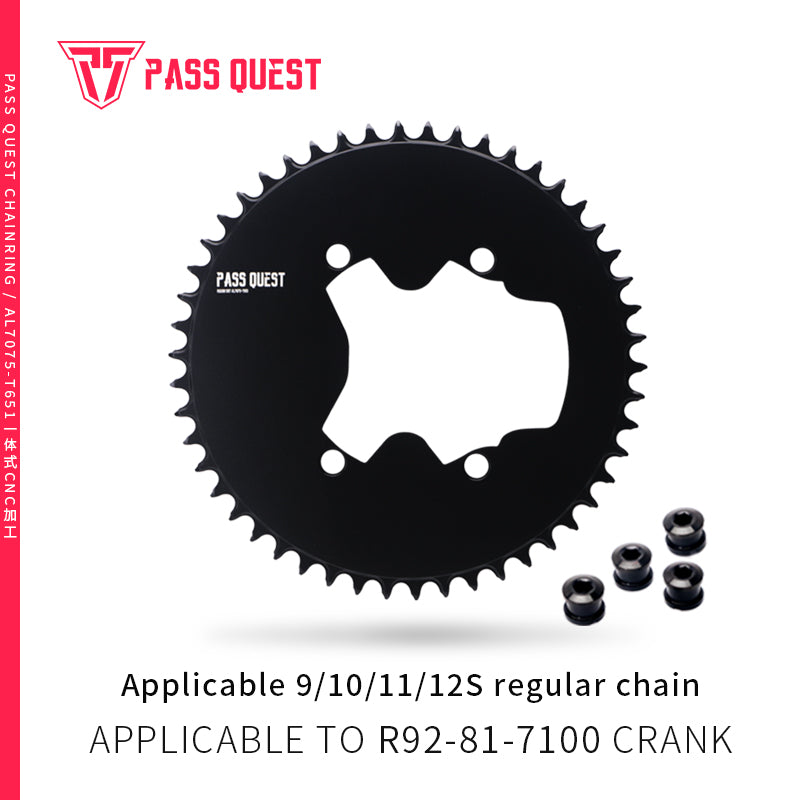 SHIMANO 110BCD R9200 R8100  (4-bolt AERO) Completely closed Round Narrow Wide Chainring