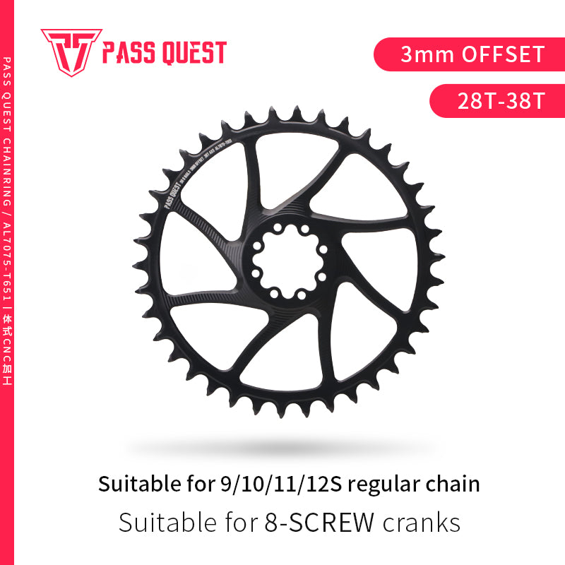 SRAM FORCE 8Nails ( 3mm offset) HOLLOW Mountain XX SL Narrow Wide Chainring 28-38T