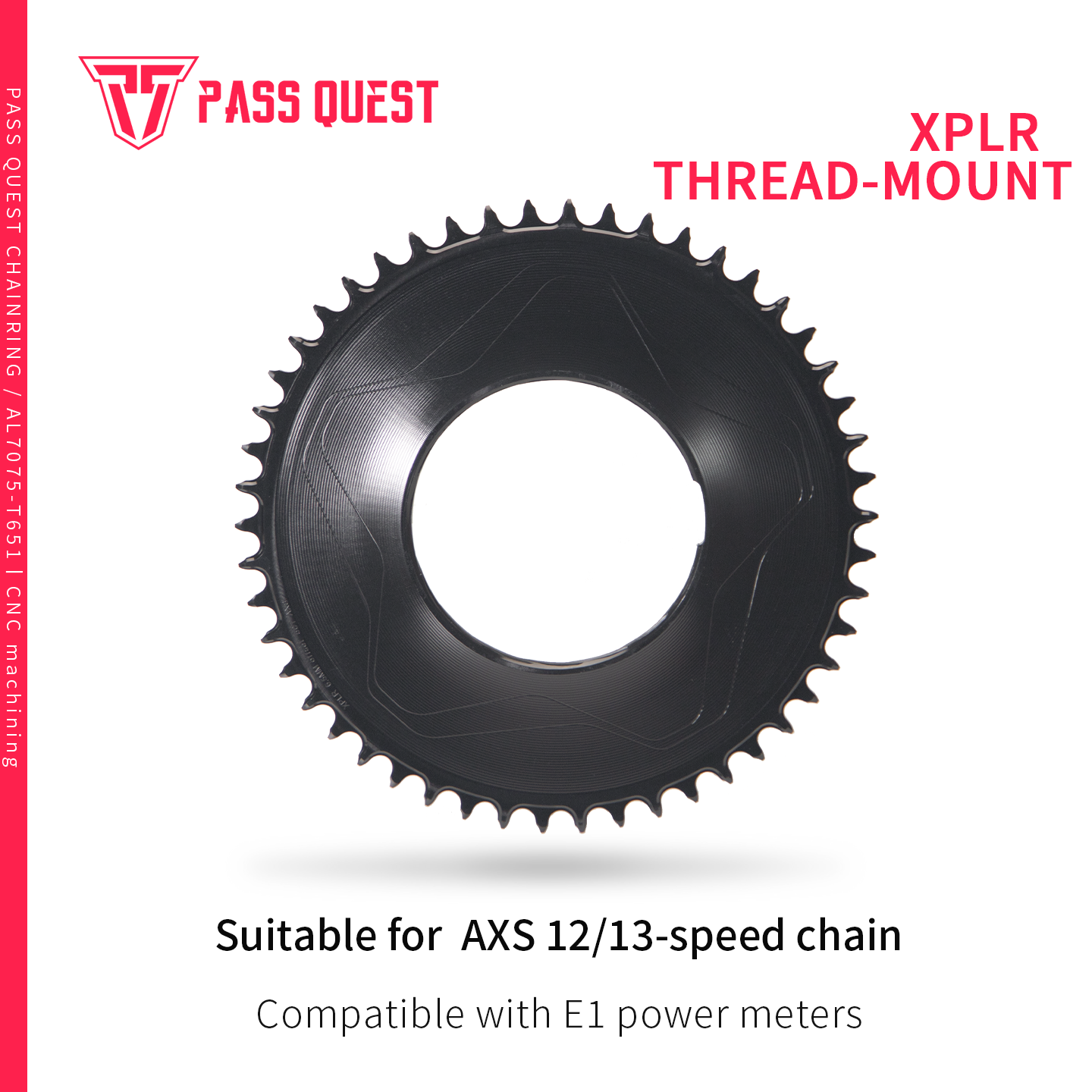 PASS QUEST Direct-Mount Threaded Chainring for SRAM XPLR AXS (12/13-Speed) – Narrow-Wide Profile (30-62T)