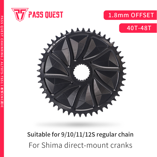 SHIMANO (1.8mm inward/outward offset) GRAVEL/ROAD narrow wide chainring 40-48T