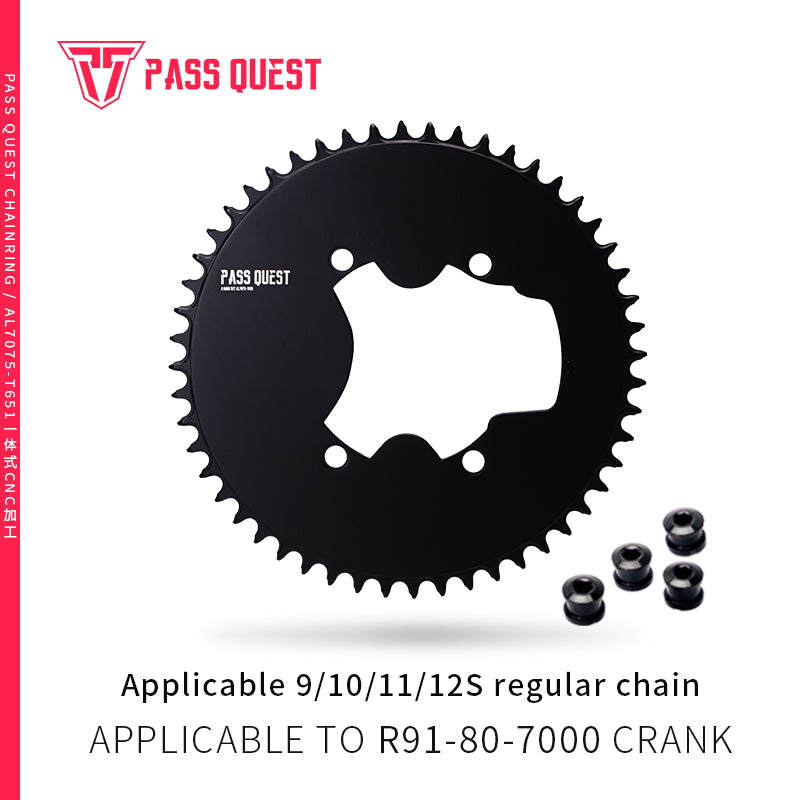 SHIMANO 110BCD R9100 R8000 R7000 (4-bolt AERO) Completely closed Round Narrow Wide Chainring