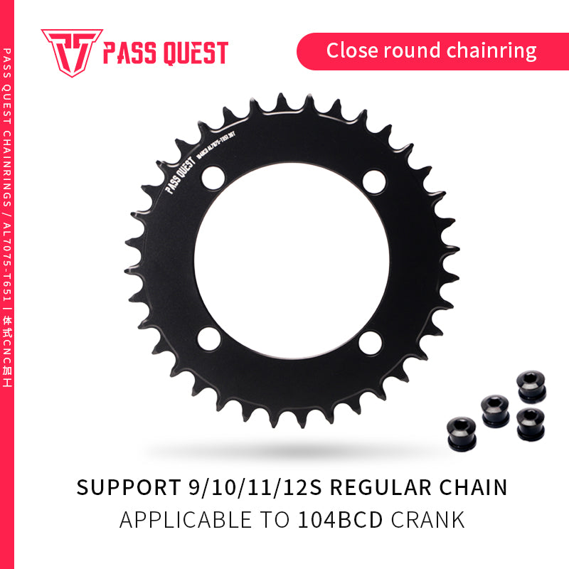 104BCD Round AERO Fade Color Mountain Bike Road Bike Narrow Wide Chainring