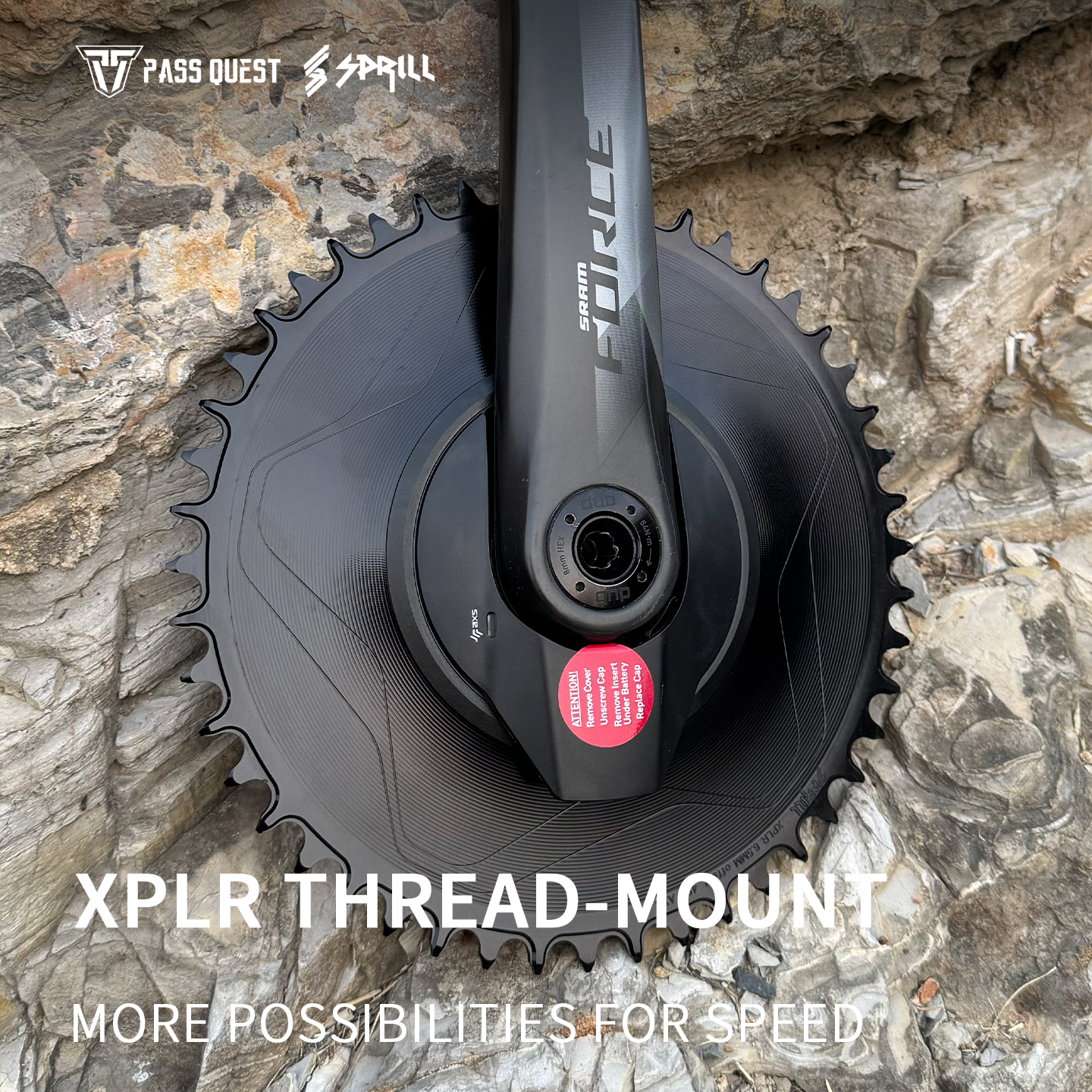PASS QUEST Direct-Mount Threaded Chainring for SRAM XPLR AXS (12/13-Speed) – Narrow-Wide Profile (30-62T)