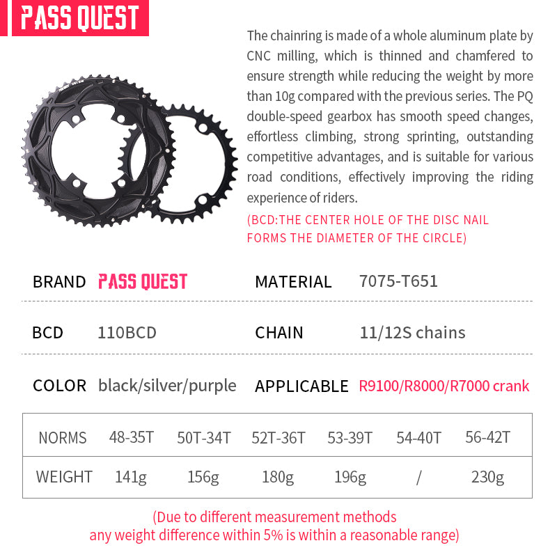 110BCD 2X R9100 R8000 R7000 Sprocket Crankshaft set Road bike Gravel bike 11-12S