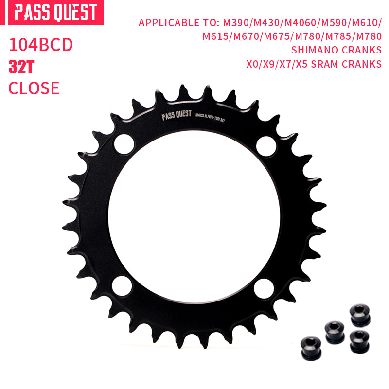 104BCD Round AERO Fade Color Mountain Bike Road Bike Narrow Wide Chainring