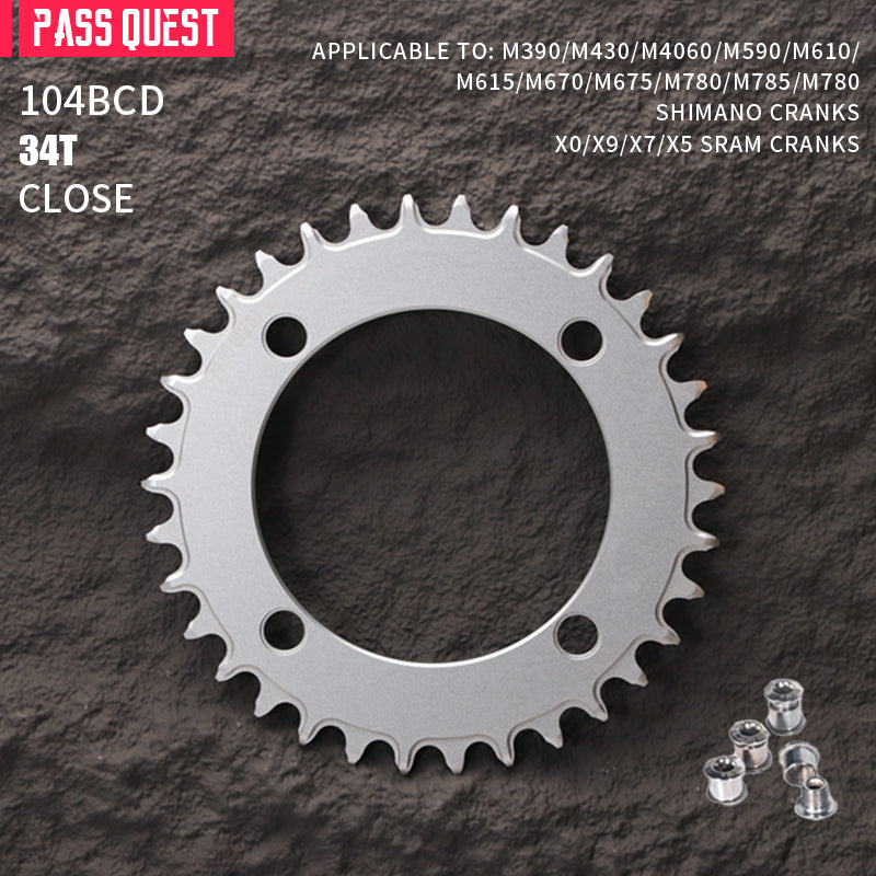 104BCD Round AERO Fade Color Mountain Bike Road Bike Narrow Wide Chainring