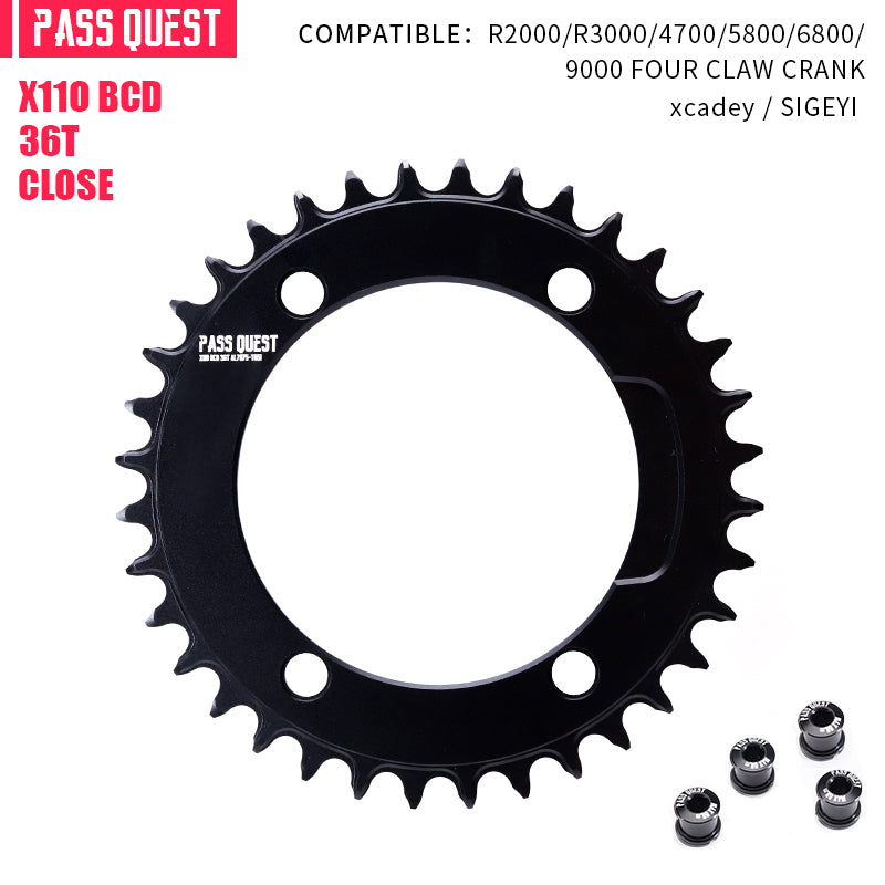 SHIMANO X110BCD (4-bolt AERO)  Round Narrow Wide Chainring