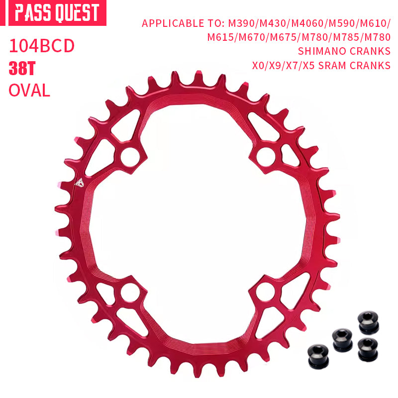 104BCD Oval Narrow Wide Chainring