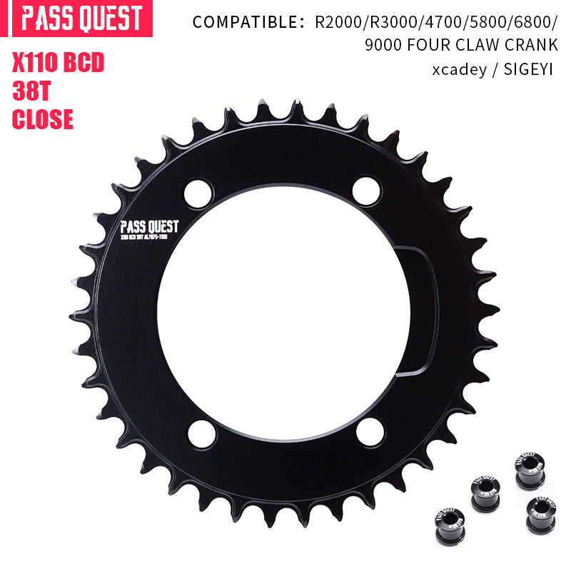 SHIMANO X110BCD (4-bolt AERO)  Round Narrow Wide Chainring