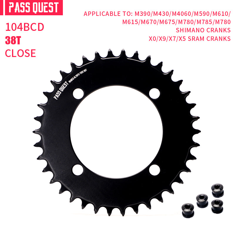 104BCD Round AERO Fade Color Mountain Bike Road Bike Narrow Wide Chainring