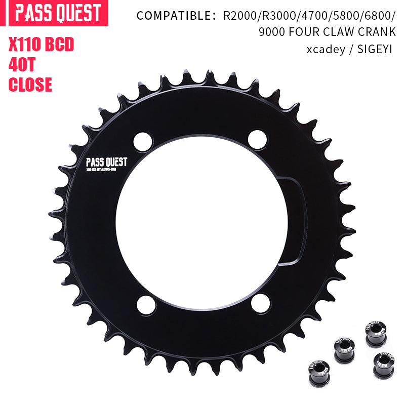 SHIMANO X110BCD (4-bolt AERO)  Round Narrow Wide Chainring