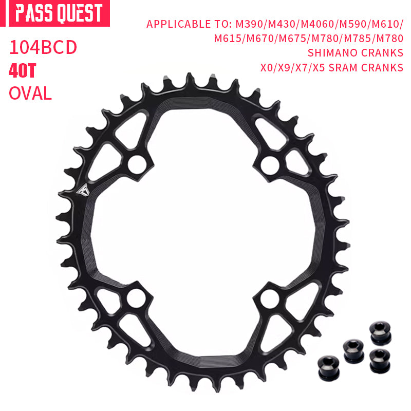 104BCD Oval Narrow Wide Chainring