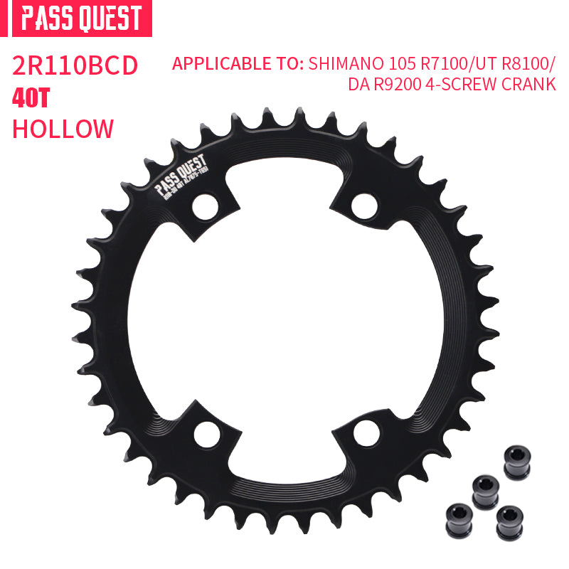 SHIMANO 110BCD R9200 R8100 R7100 (4-bolt Hollow) Round Narrow Wide Chainring