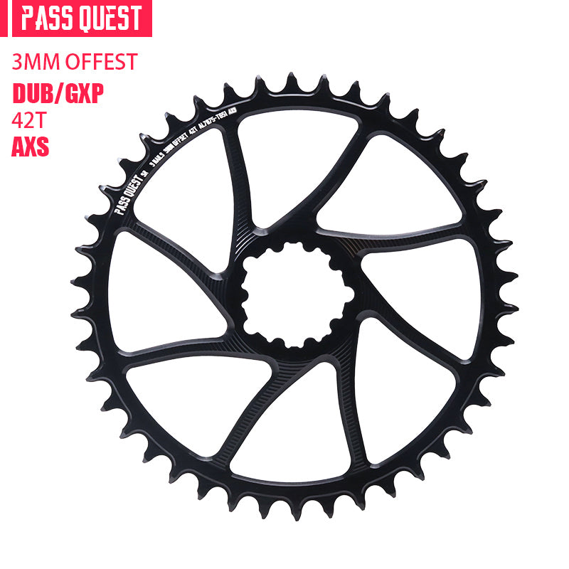 SRAM GXP/DUB ( 3mm offset)AXS GRAVEL/ROAD Narrow Wide Chainring 40-54T