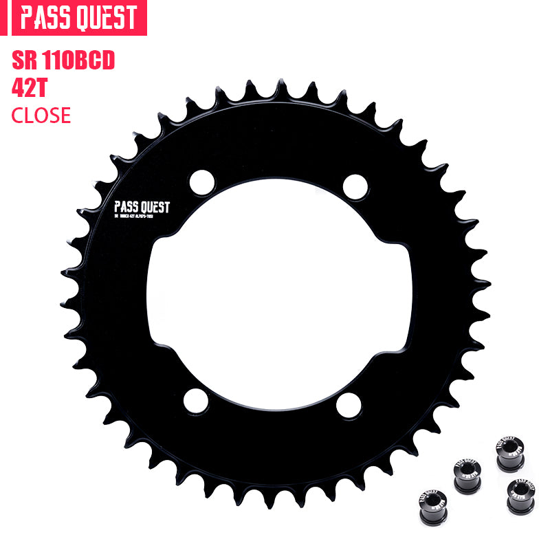PASS QUEST SR-110 BCD (4-bolt AERO) Round AERO Narrow Wide Chainring
