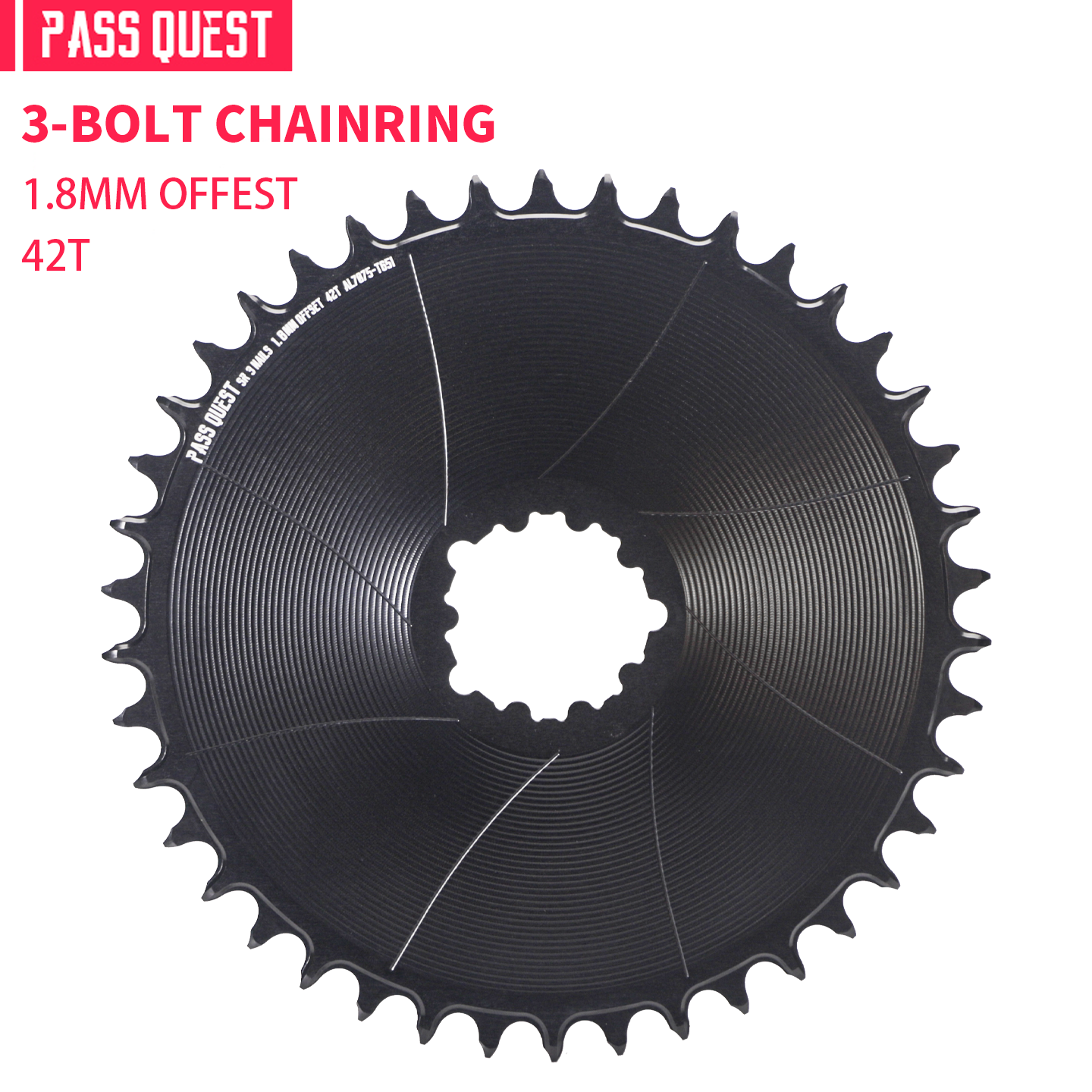 SRAM 3 Bolt (1.8mm offset ) GRAVEL/ROAD Narrow Wide Chainring 42-48T