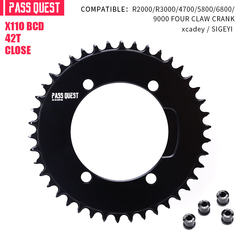 SHIMANO X110BCD (4-bolt AERO)  Round Narrow Wide Chainring