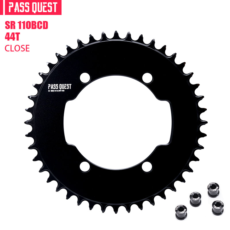 PASS QUEST SR-110 BCD (4-bolt AERO) Round AERO Narrow Wide Chainring