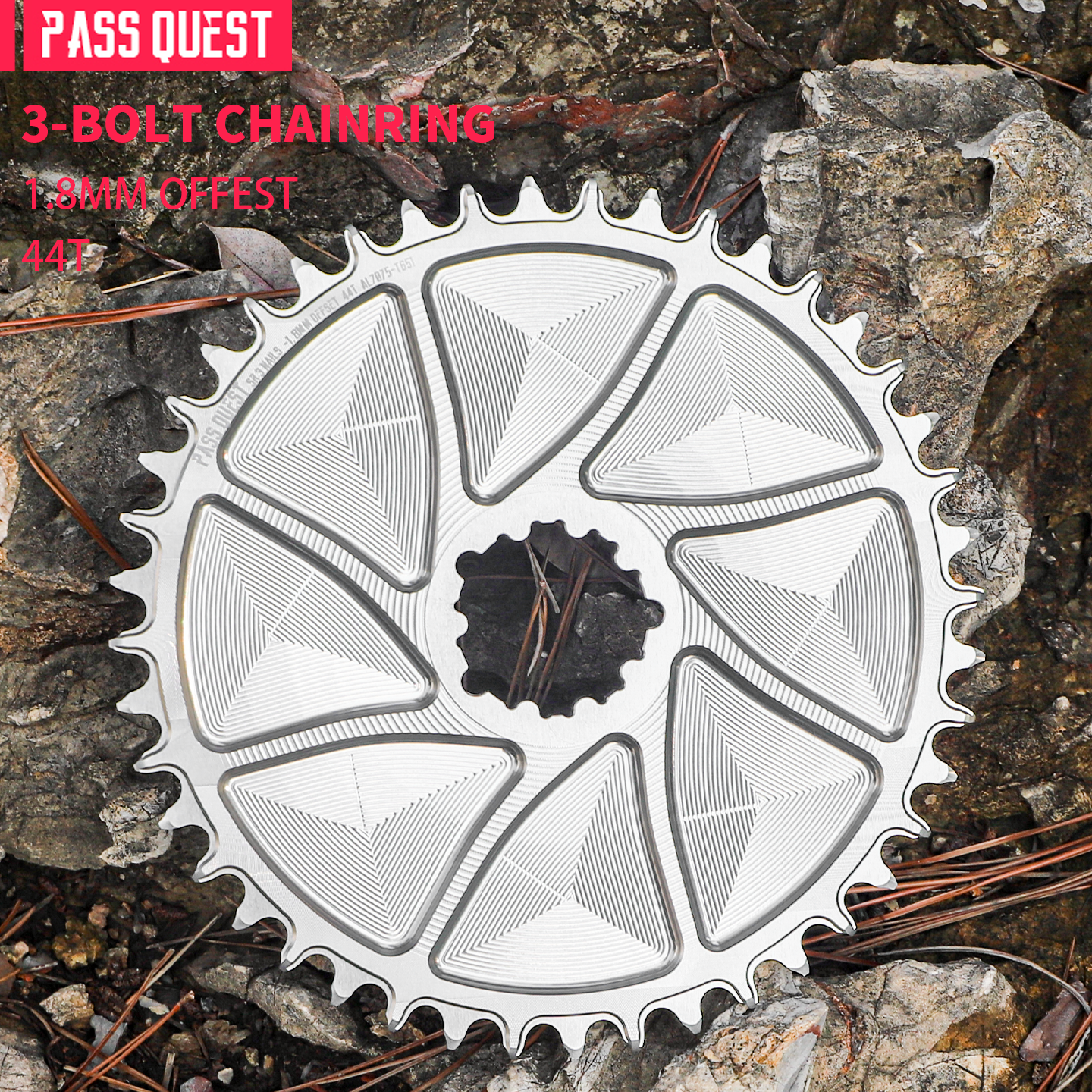 SRAM 3 Bolt (1.8mm offset outward) GRAVEL/ROAD Narrow Wide Chainring 42-48T