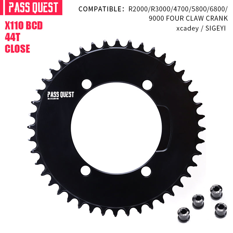 SHIMANO X110BCD (4-bolt AERO)  Round Narrow Wide Chainring