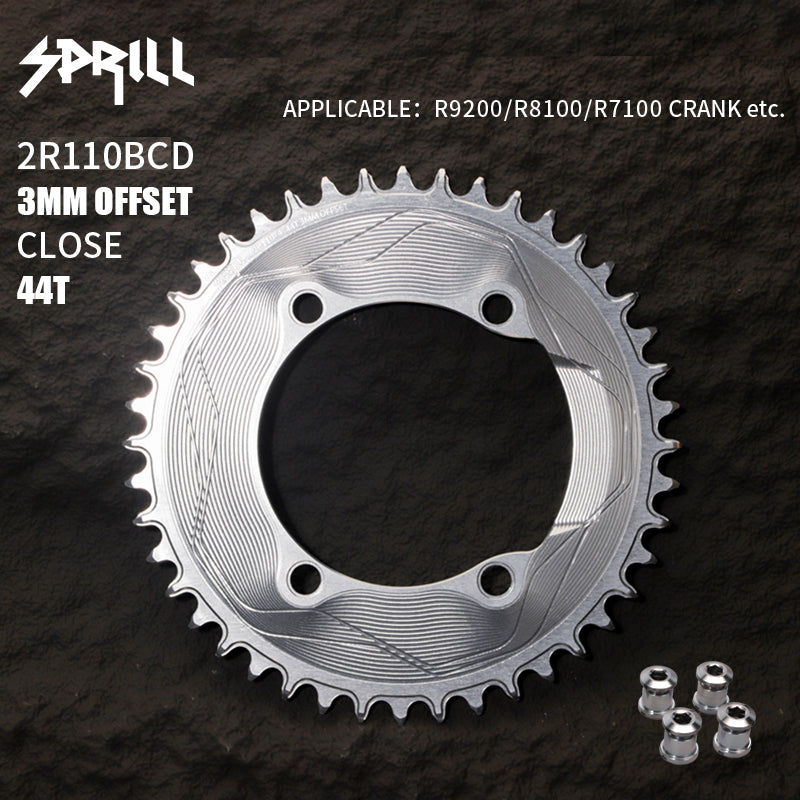 PASS QUEST SPRILL R9200 R8100 R7100 3mm offset (4-bolt AERO) Round Narrow Wide Chainring