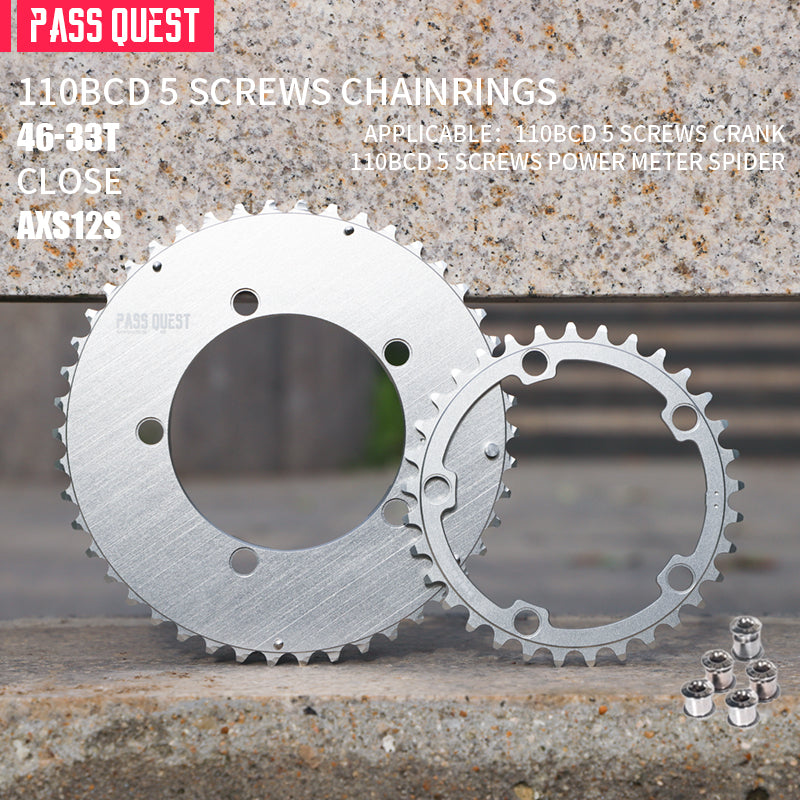 110BCD (5-bolt AERO) AXS 2X Sprocket Round Road Bike Foldable Bicycle 12 speed Gravel bike