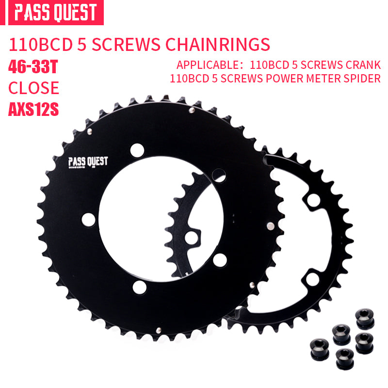 110BCD (5-bolt AERO) AXS 2X Sprocket Round Road Bike Foldable Bicycle 12 speed Gravel bike