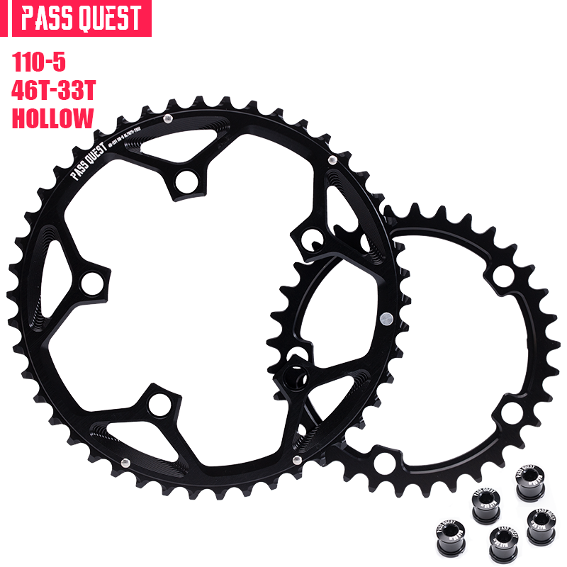 110BCD (5-bolt AERO) 2X Sprocket Round Road Bike Foldable Bicycle 11/11-12 speed Gravel bike