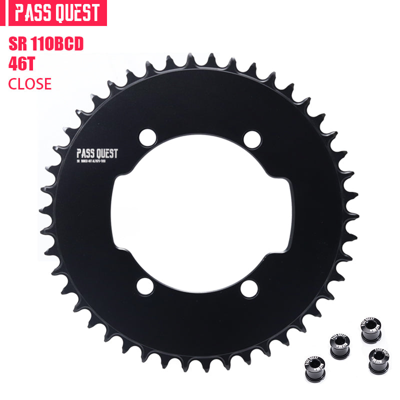 PASS QUEST SR-110 BCD (4-bolt AERO) Round AERO Narrow Wide Chainring
