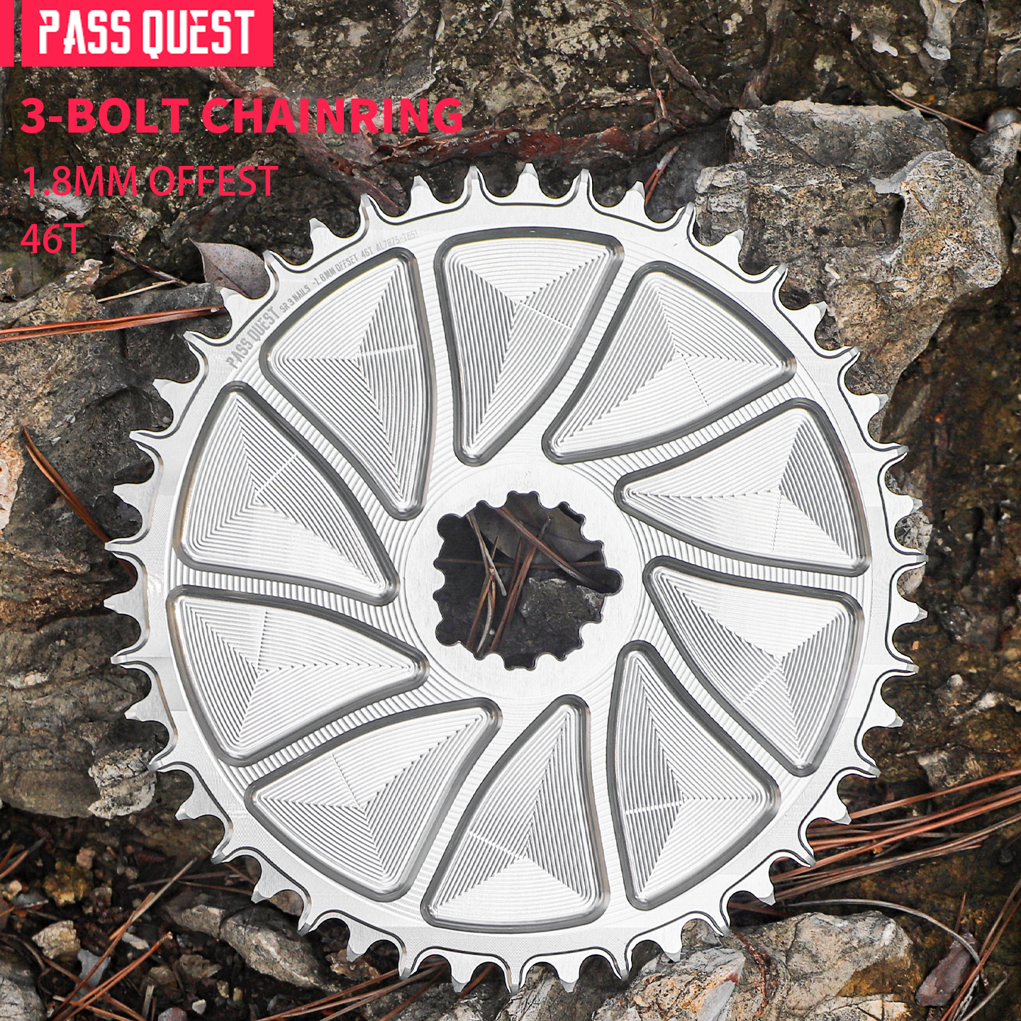 SRAM 3 Bolt (1.8mm offset ) GRAVEL/ROAD Narrow Wide Chainring 42-48T