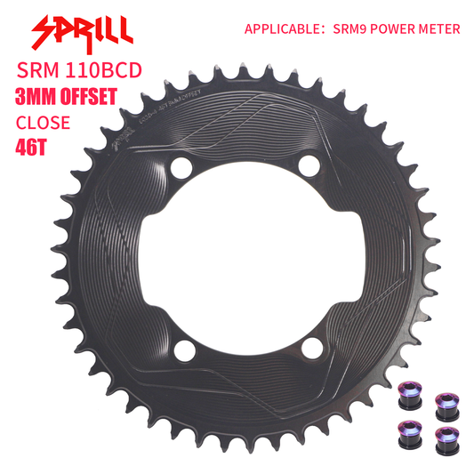 SRAM SRM7 SRM9 110BCD 3mm offset AERO Narrow Wide Chainring 46-58T