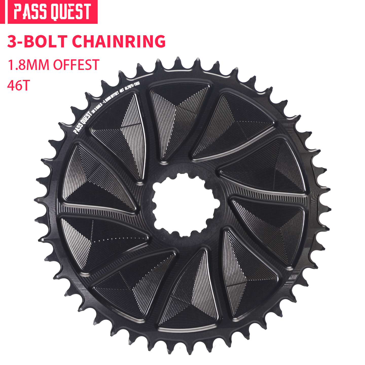 SRAM 3 Bolt (1.8mm offset ) GRAVEL/ROAD Narrow Wide Chainring 42-48T
