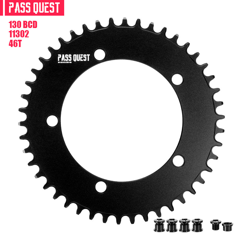 130 BCD (5-bolt AERO) Round Narrow Wide Chainring